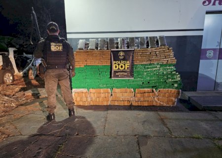 Veículo furtado no PR é apreendido com 700 quilos de drogas em MS; motorista é preso