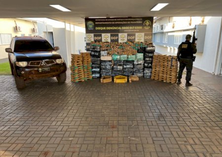 Veículo furtado em São Paulo é recuperado com 1,3 tonelada de drogas em MS