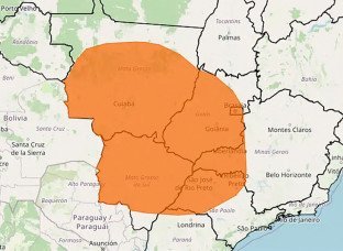 Inmet emite alerta laranja para baixa umidade em MS e mais 5 estados