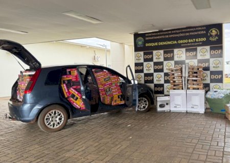 Homem é preso pelo DOF com droga, cigarros e produtos do Paraguai