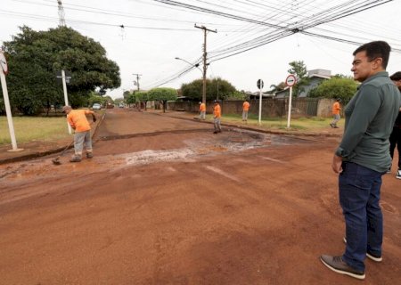 Ouro Verde, Campo Dourado e Jardim Flórida recebem operação tapa-buraco
