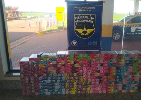 PMR apreende carga de refis de cigarro eletrônico avaliada em R$ 34 mil na MS-040