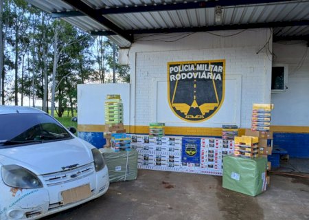 Motorista abandona veículo com R$ 76 mil em mercadorias contrabandeadas