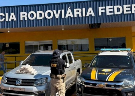 Morador de Antônio João é preso em Dourados com 16 quilos de cocaína no estepe de Amarok (Video)