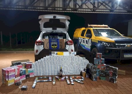 Casal é flagrado com R$ 108 mil em mercadorias do Paraguai na MS-162