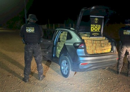 Polícia apreende 1,1 tonelada de maconha na fronteira com o Paraguai
