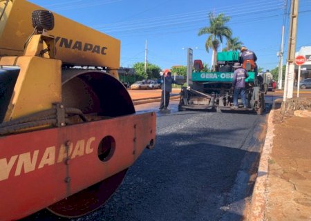 Prefeitura está realizando obras de recapeamento no centro de Itaporã