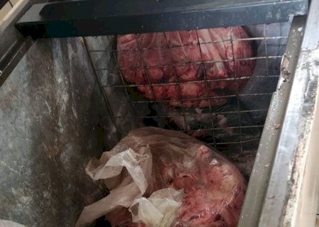 Batida policial apreende mais de 700kg de carne, banha e leite impróprios para consumo