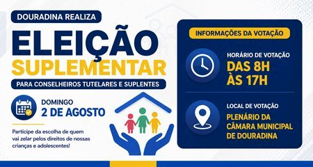Douradina realiza Eleição Suplementar para escolha de novos conselheiros tutelares no dia 2 de agosto
