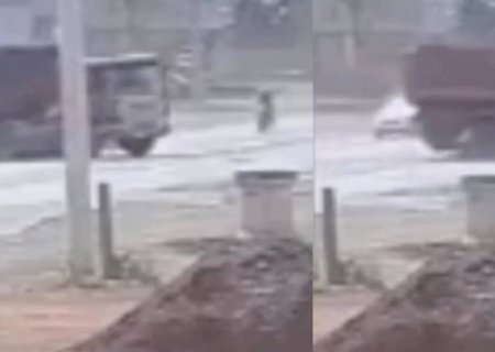 Câmera flagrou acidente que deixou motociclista gravemente ferido em Sidrolândia (vídeo)