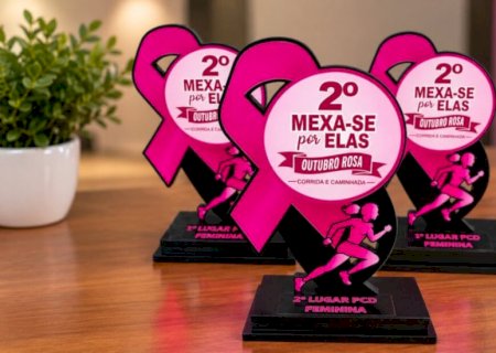 Prefeitura premiará atletas classificadas na 2ª edição do Mexa-se por Elas – Outubro Rosa 2026 nesta quinta-feira