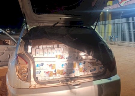 Polícia apreende 700 pacotes de cigarros contrabandeados na fronteira