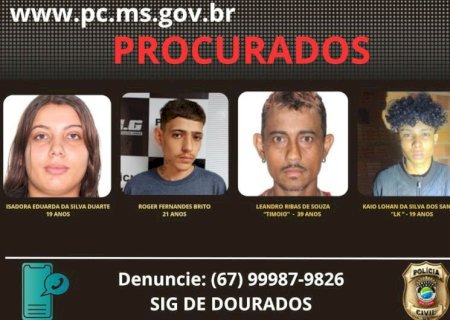 Polícia divulga imagens de foragidos de operação contra guerra entre facções em Dourados